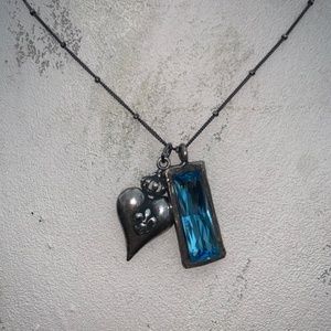 Heart & Charm Silver Necklace #006